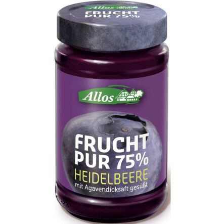 Mus Jagodowy (75% Owoców) Bio 250 G - Allos - Przecena Krótka Data Minimalnej Trwałości