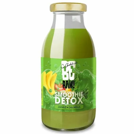 BeRaw Smoothie Detox Jarmuż Chlorella 250 ml - Purella - Przecena Krótka Data Minimalnej Trwałości