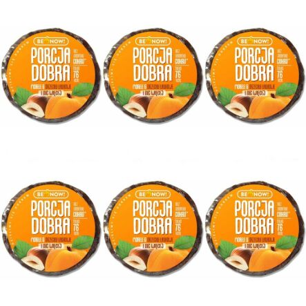 6 x Przekąska Owocowo-Orzechowa Morele, Orzechy Laskowe 25 g Porcja Dobra