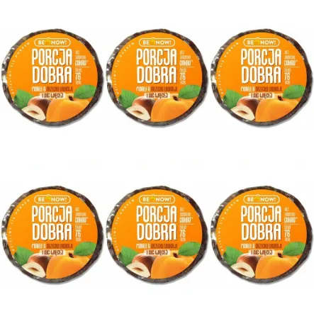 6 x Przekąska Owocowo-Orzechowa Morele, Orzechy Laskowe 25 g Porcja Dobra