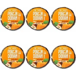 6 x Przekąska Owocowo-Orzechowa Morele, Orzechy Laskowe 25 g Porcja Dobra