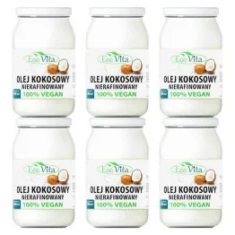 6 x Olej Kokosowy Nierafinowany 900 ml - EOOVITA