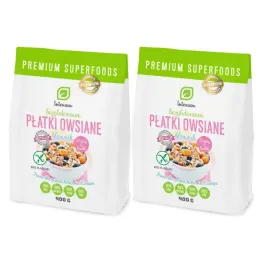 Zestaw 2 x Bezglutenowe Płatki Owsiane 400 g Intenson