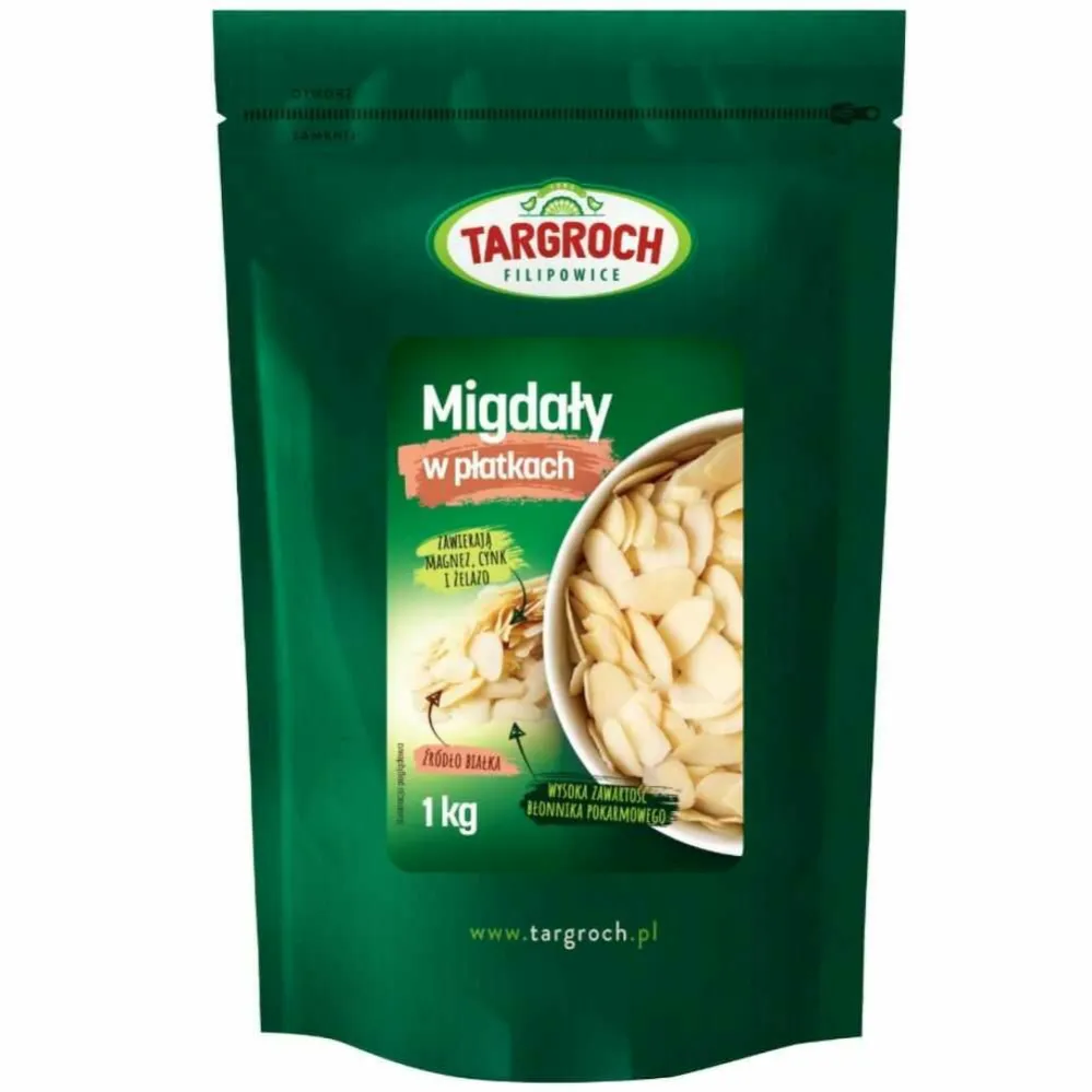 Migdały Płatki 1 kg - Targroch