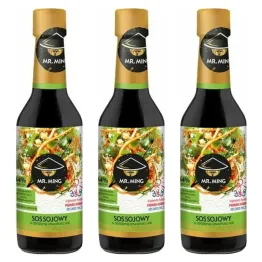 3 x Sos Sojowy o Obniżonej Zawartości Soli 44% 150 ml - Mr. Ming