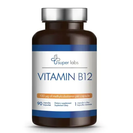 Vitamin B12 Witamina B12 90 Kapsułek - Super Labs 