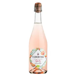 Szampan Bezalkoholowy Bio Florentina Rose bez Siarczynów, Bezsiarkowy, Wino Bezalkoholowe Musujące Gazowane Virgin Sparkling Spiritz 0% 0,75 l