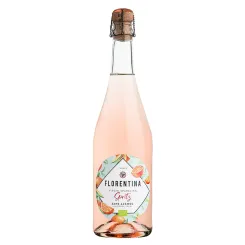 Szampan Bezalkoholowy Bio Florentina Rose bez Siarczynów, Bezsiarkowy, Wino Bezalkoholowe Musujące Gazowane Virgin Sparkling Spiritz 0% 0,75 l