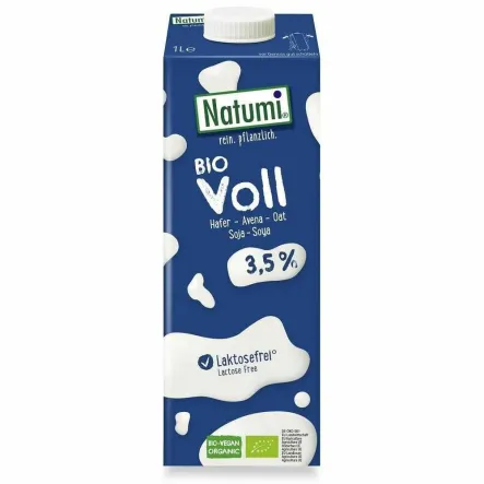 Napój Owsiano - Sojowy 3,5% Bez Dodatku Cukru Bio 1L - Natumi (data: 26.06.2025)