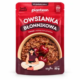 Owsianka Błonnikowa Kakao z Wiśnią Liofilizowaną Bez Dodatku Cukru 50 g - Planteon