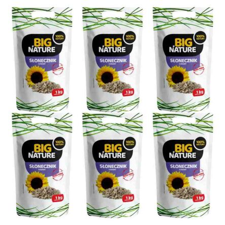 6 x Słonecznik Łuskany 1 kg - Big Nature