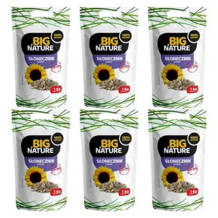 6 x Słonecznik Łuskany 1 kg - Big Nature