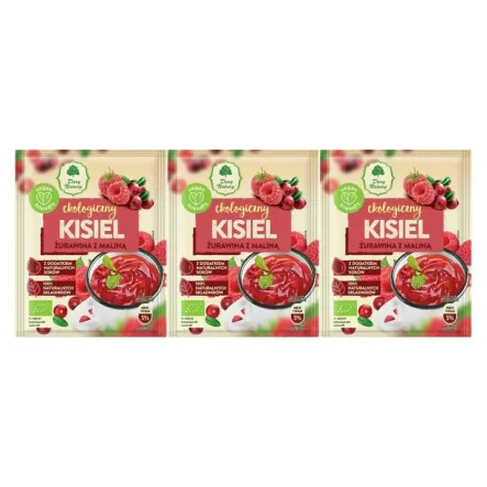 3 x Kisiel do Kubka Żurawina z Maliną Eko 30 g - Dary Natury