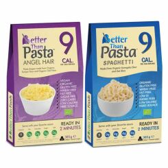 Zestaw Makaron Konjac Spaghetti Bezglutenowy Bio 385g - Better Than Foods + Makaron Konjac Angel Hair Bio 385 g (300 g) -  Better Than Foods
