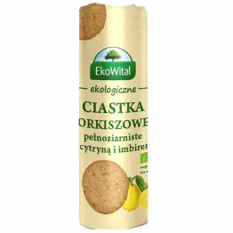Ciastka Orkiszowe Pełnoziarniste Cytryna i Imbir Bio 250 g - Ekowital