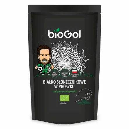 Białko Słonecznikowe z Proszku Bio 500 g - Biogol - Przecena Krótka Data Minimalnej Trwałości