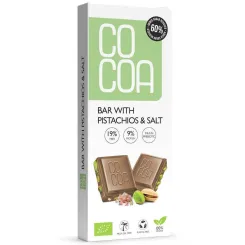 Tabliczka Biała z Pistacjami i Solą BIO 40 g - Cocoa