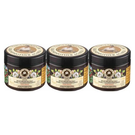 3 x Naturalny Wygładzający Peeling Solny do Ciała 30 Ziół + 7 Olejków Eterycznych 300 ml - Agafia