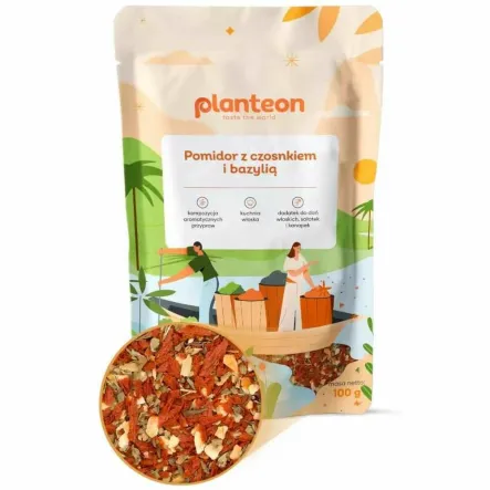 Pomidor z Czosnkiem i Bazylią 100 g - Planteon