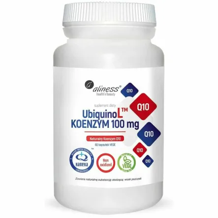 UbiquinoL KANEKA Naturalny KOENZYM Q10 100 mg 60 Kapsułek Vege - Aliness