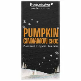 Tabliczka Kakaowa Dynia & Cynamon Bezglutenowa Bio 60 g - Benjamissimo