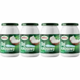 Zestaw 4 x Olej Kokosowy Extra Virgin Nierafinowany 900 ml - Targroch