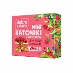 Mini Batoniki a la Tarta Malinowa z Nerkowców 102 g (6x 17 g) Dobra Kaloria