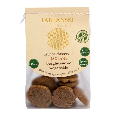 Ciasteczka Kruche Jaglane Bezglutenowe Bio 100 g Fabijańscy - Przecena Krótka Data Minimalnej Trwałości