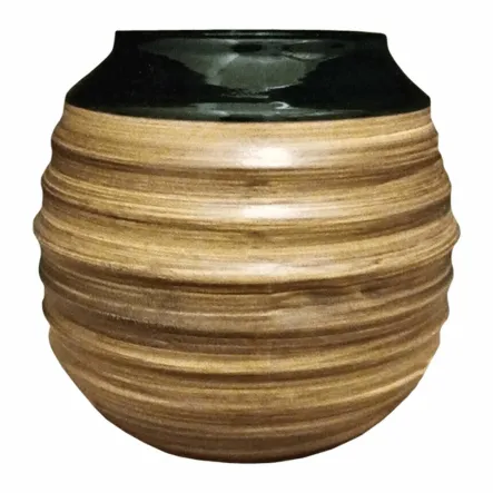 Matero Ceramiczne Miodowe Czarne Szkliwione