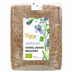 Siemię Lniane Brązowe Bio 1 kg - BATOM