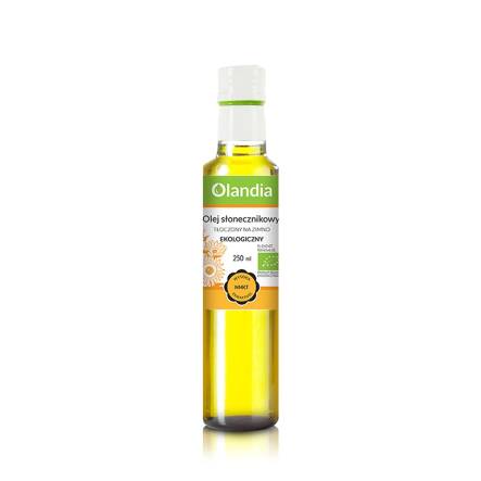 Ekologiczny Olej Słonecznikowy Tłoczony na Zimno 250 ml - Olandia