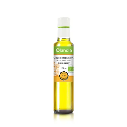 Ekologiczny Olej Słonecznikowy Tłoczony na Zimno 250 ml - Olandia