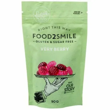 Żelki Bez Dodatku Cukru Bezglutenowe Wegańskie Very Berry 90 g - Food2Smile