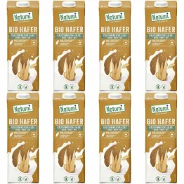 8 x Napój Owsiany z Algami Morskimi Bez Dodatku Cukru UHT Bio 1 l - Natumi