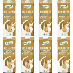 8 x Napój Owsiany z Algami Morskimi Bez Dodatku Cukru UHT Bio 1 l - Natumi