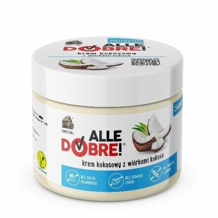 Alle Dobre Krem Kokosowy z Wiórkami Kokosa Crunchy 250 g - Sweet Mill 