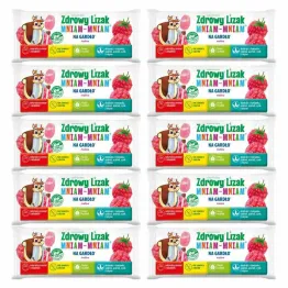 10 x Zdrowy Lizak Mniam - Mniam na Gardło Łezka Malina - Starpharma