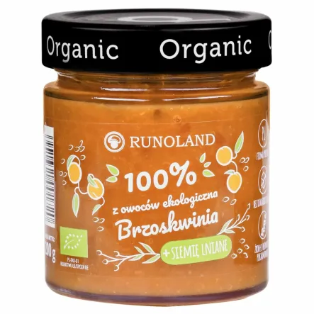 Brzoskwinia +Siemię Lniane Eko 200 g - Runoland