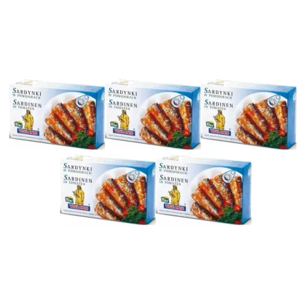 5 x Sardynki w Pomidorach 120 g (88 g) - Vigilante