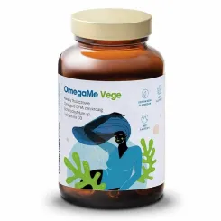 Kwasy Tłuszczowe Omega - 3 z Alg Morskich plus  Witamina D 3 OmegaMe Vege 60 Kapsułek - Health Labs Care