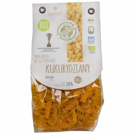 Makaron Kukurydziany Świderek Fusilli Bezglutenowy BIO 250 g - Fabijańscy 