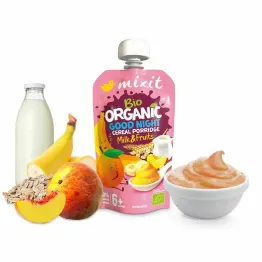 BIO Owsianka z Mlekiem Good Night Banan & Brzoskwinia Bez Dodatku Cukru 110 g - Mixit