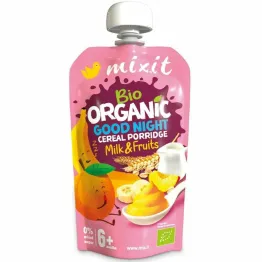 BIO Owsianka z Mlekiem Good Night Banan i Brzoskwinia Bez Dodatku Cukru 110 g - Mixit