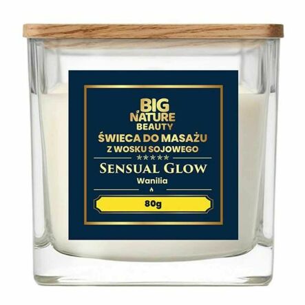 Świeca Sojowa do Masażu SENSUAL GLOW Wanilia 80 g - Big Nature