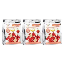 3 x Chrupiący Banan i Truskawka (Owoce Liofilizowane) 23 g - Mixit