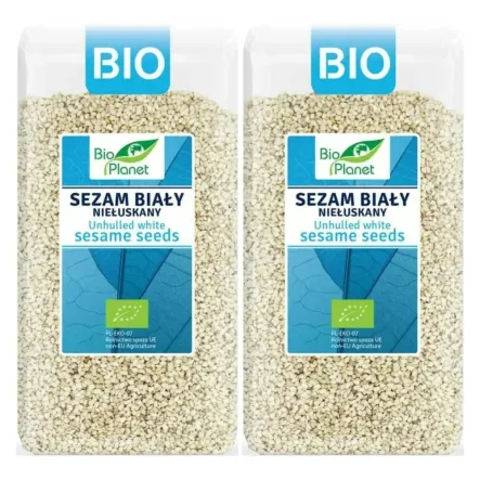 2 x Sezam Biały Niełuskany Bio 400 g - Bio Planet