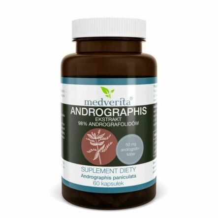 Andrographis Ekstrakt 98% Andrografolidów 120 Kapsułek - Medverita - Wyprzedaż