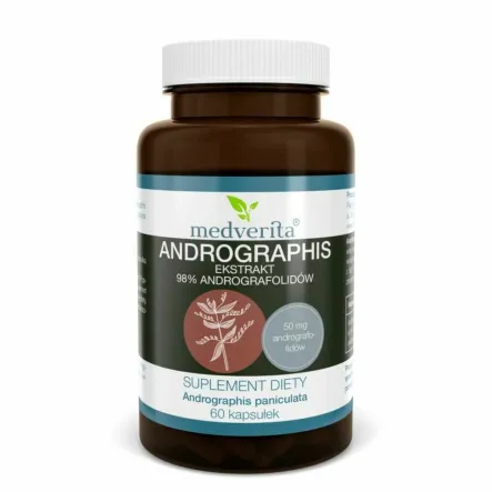 Andrographis Ekstrakt 98% Andrografolidów 120 Kapsułek - Medverita - Wyprzedaż