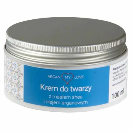 Lekki Krem do Twarzy Odżywczy z Masłem Shea i Olejem Arganowym 100 ml - Argan My Love