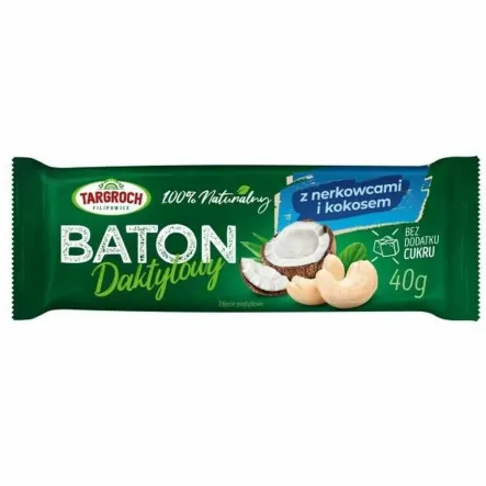 Baton Daktylowy z Nerkowcem i Kokosem 40 g - Targroch